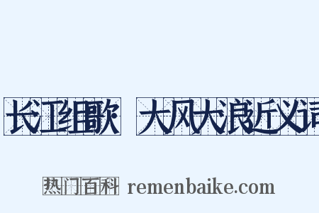 长江组歌·大风大浪近义词是什么意思的图片